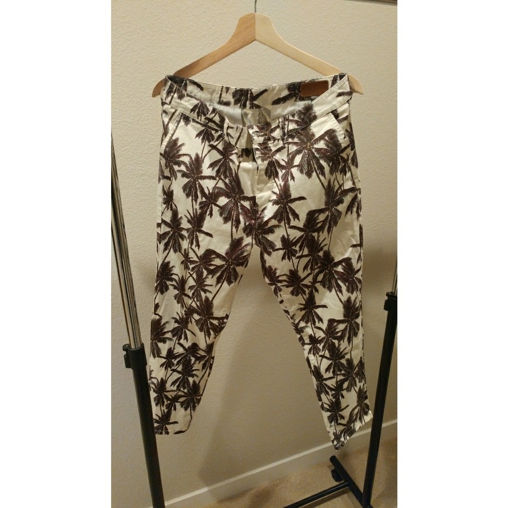 Palm print pants